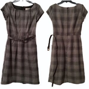 Merona Size 2 Grey Plaid Patterned Professional Fit Dress